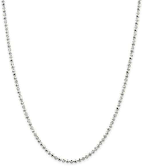 Image of 10" Sterling Silver 3mm Bead Anklet
