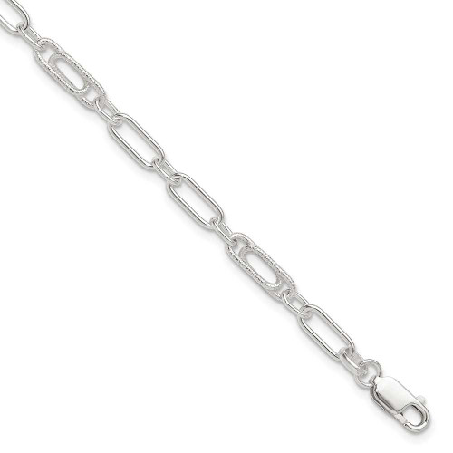 Image of 10" Sterling Silver Fancy Chain Link Anklet