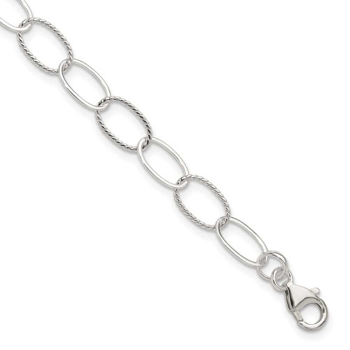 Image of 10" Sterling Silver Fancy Link Anklet