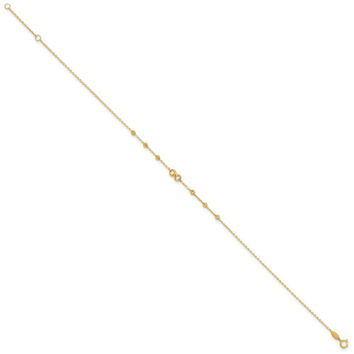 Image of 10"+1" 14K Yellow Gold Infinity Symbol Anklet