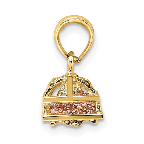 Image of 10k Rose & Yellow Gold Lobster Trap w/Moveable Lobster Pendant 10K9136