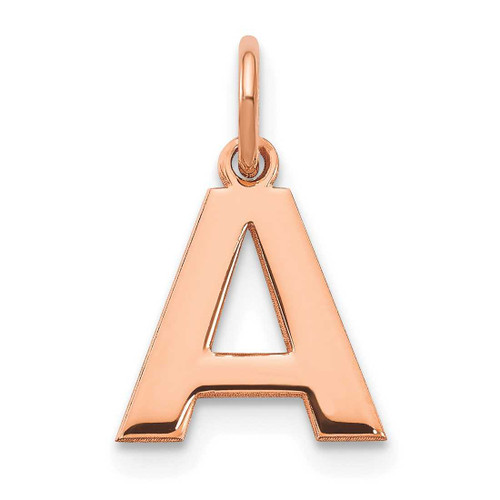 Image of 10K Rose Gold Letter A Initial Charm 10XNA1337R/A