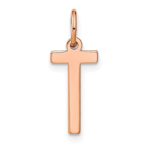 Image of 10K Rose Gold Letter T Initial Charm 10XNA1336R/T