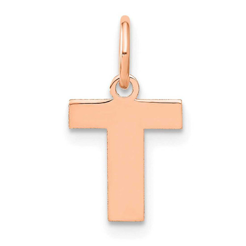 Image of 10K Rose Gold Letter T Initial Charm 10XNA1337R/T