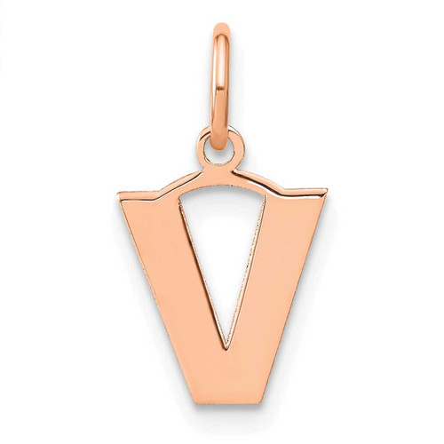 Image of 10K Rose Gold Letter V Initial Charm 10XNA1337R/V