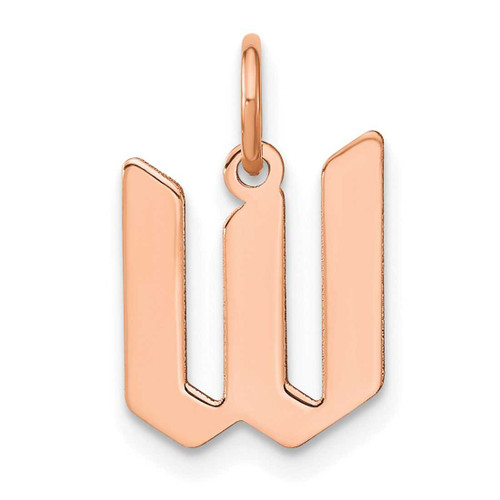 Image of 10K Rose Gold Letter W Initial Charm 10XNA1335R/W