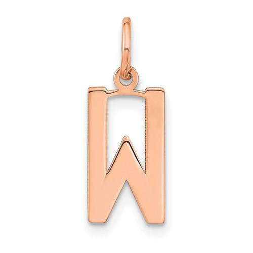Image of 10K Rose Gold Letter W Initial Charm 10XNA1336R/W
