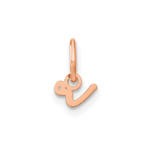 Image of 10K Rose Gold Lower case Letter R Initial Charm 10XNA1306R/R