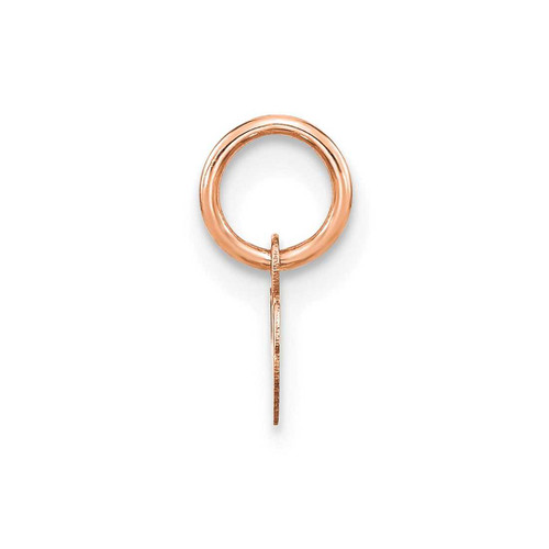 Image of 10K Rose Gold Lower case Letter W Initial Charm