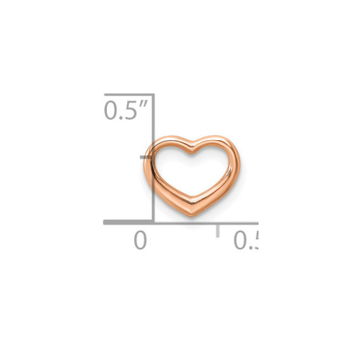 Image of 10k Rose Gold Polished Heart Slide Pendant 10K7108R