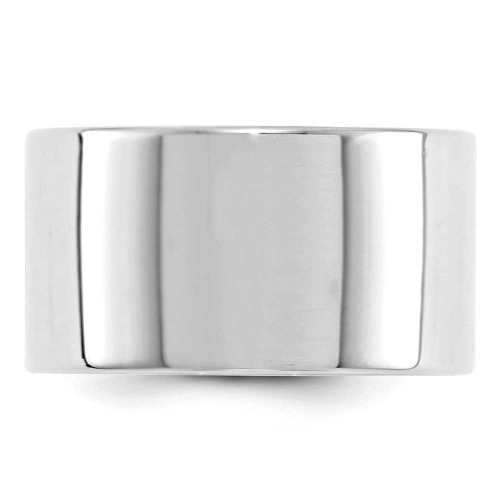 Image of 10K White Gold 12mm Lightweight Flat Band Ring