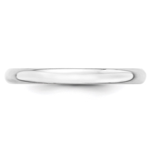 Image of 10K White Gold 2.5mm Lightweight Half Round Band Ring