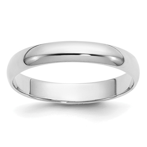 Image of 10K White Gold 3mm Half Round Band Ring