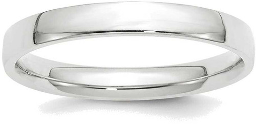 Image of 10K White Gold 3mm Lightweight Comfort Fit Band Ring