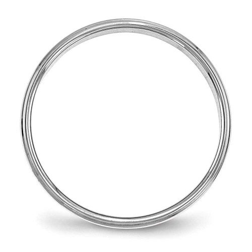 Image of 10K White Gold 4mm Flat with Step Edge Band Ring