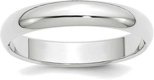 Image of 10K White Gold 4mm Half Round Band Ring