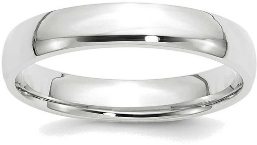 Image of 10K White Gold 4mm Lightweight Comfort Fit Band Ring