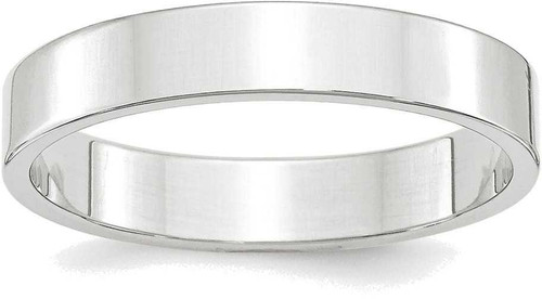 Image of 10K White Gold 4mm Lightweight Flat Band Ring