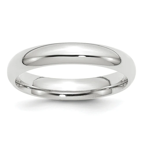 Image of 10K White Gold 4mm Standard Comfort Fit Band Ring