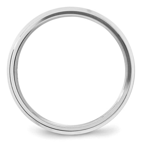 Image of 10K White Gold 5mm Bevel Edge Comfort Fit Band Ring