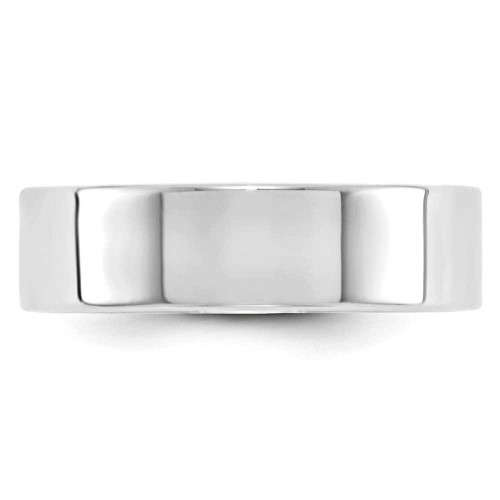 Image of 10K White Gold 6mm Lightweight Flat Band Ring