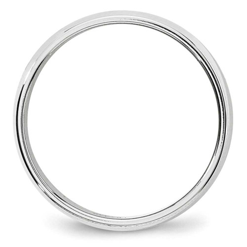 Image of 10K White Gold 6mm Milgrain Half Round Band Ring