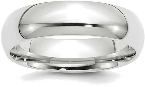 Image of 10K White Gold 6mm Standard Comfort Fit Band Ring