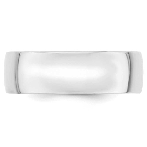 Image of 10K White Gold 7mm Lightweight Comfort Fit Band Ring