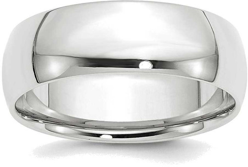 Image of 10K White Gold 7mm Lightweight Comfort Fit Band Ring