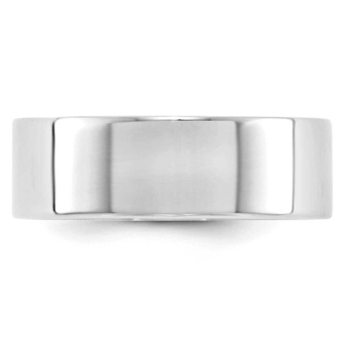 Image of 10K White Gold 7mm Lightweight Flat Band Ring