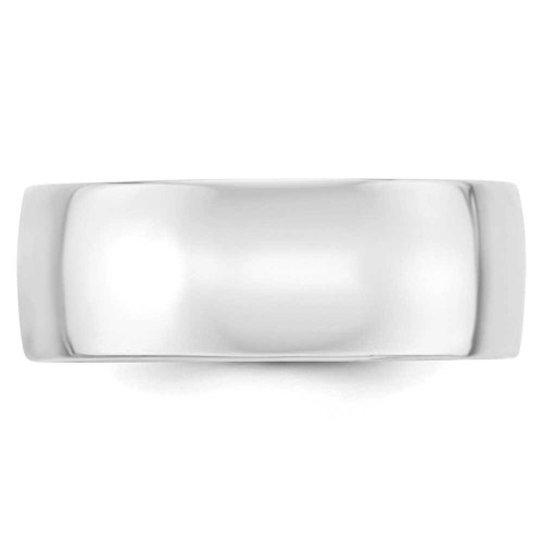 Image of 10K White Gold 8mm Lightweight Comfort Fit Band Ring