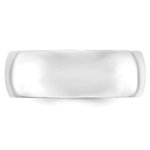 Image of 10K White Gold 8mm Standard Comfort Fit Band Ring