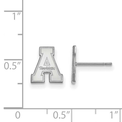 Image of 10K White Gold Appalachian State University X-Small Post Earrings by LogoArt