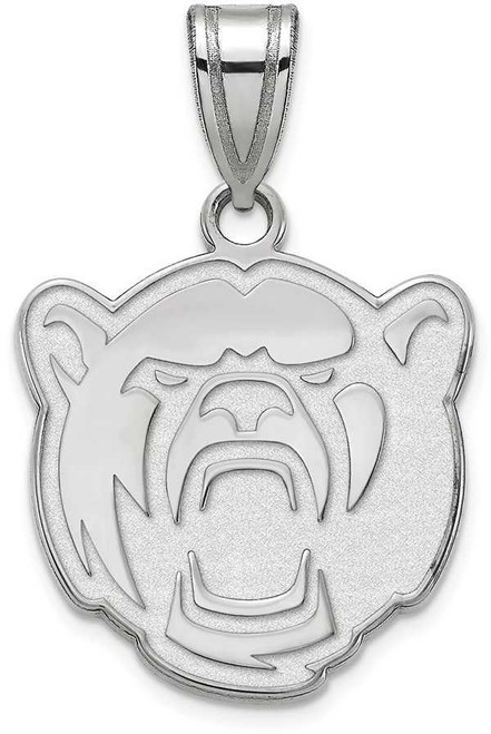 Image of 10K White Gold Baylor University Medium Pendant by LogoArt (1W024BU)