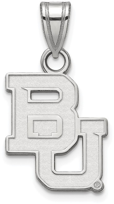 10K White Gold Baylor University Small Pendant by LogoArt (1W002BU)