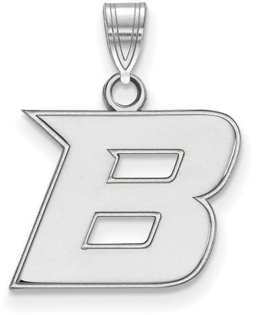 Image of 10K White Gold Boise State University Small Pendant by LogoArt (1W005BOS)