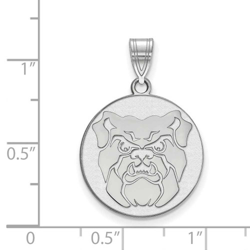 Image of 10K White Gold Butler University Large Pendant by LogoArt (1W002BUT)