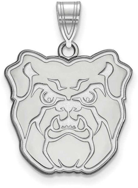 Image of 10K White Gold Butler University Large Pendant by LogoArt (1W002BUT)