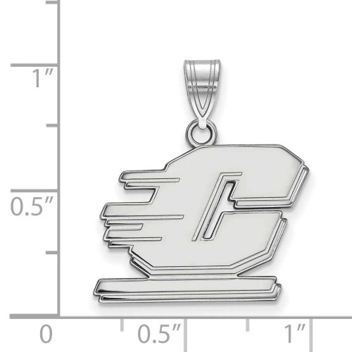 Image of 10K White Gold Central Michigan University Medium Pendant by LogoArt