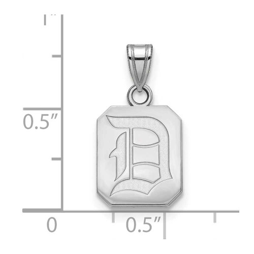 Image of 10K White Gold Duquesne University Small Pendant by LogoArt (1W005DUU)