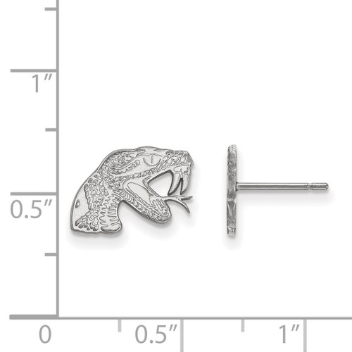 10K White Gold Florida A&M University X-Small Post Earrings by LogoArt
