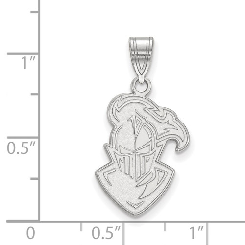 10K White Gold Furman University Large Pendant by LogoArt (1W022FUU)