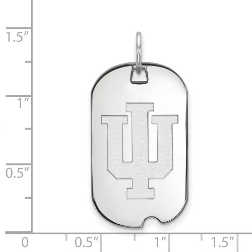 Image of 10K White Gold Indiana University Small Dog Tag by LogoArt