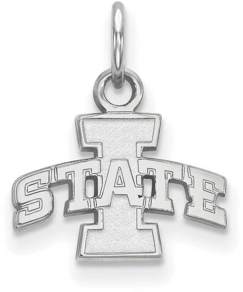 Image of 10K White Gold Iowa State University X-Small Pendant by LogoArt