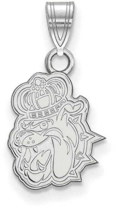 Image of 10K White Gold James Madison University Small Pendant by LogoArt (1W008JMU)