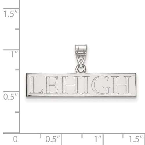10K White Gold Lehigh University Large Pendant by LogoArt (1W006LHU)