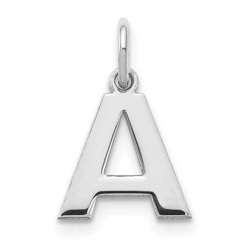 Image of 10K White Gold Letter A Initial Charm 10XNA1337W/A