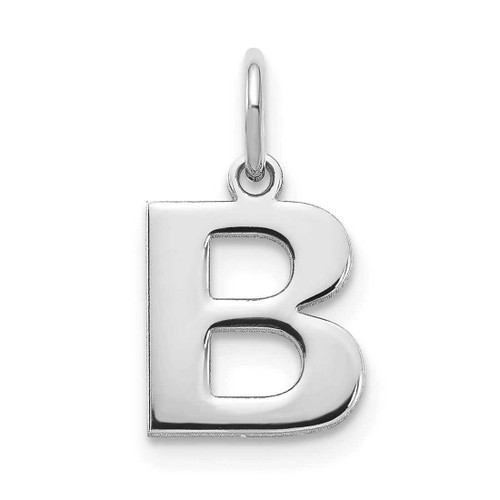 Image of 10K White Gold Letter B Initial Charm 10XNA1337W/B