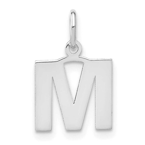 Image of 10K White Gold Letter M Initial Charm 10XNA1337W/M