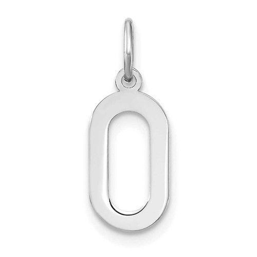 Image of 10K White Gold Letter O Initial Charm 10XNA1336W/O